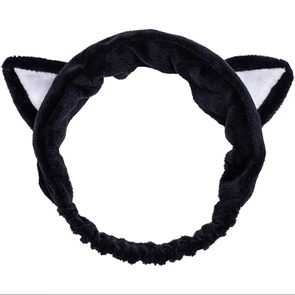 🌺 I Dew Care Black Cat Super Soft Headband NIB